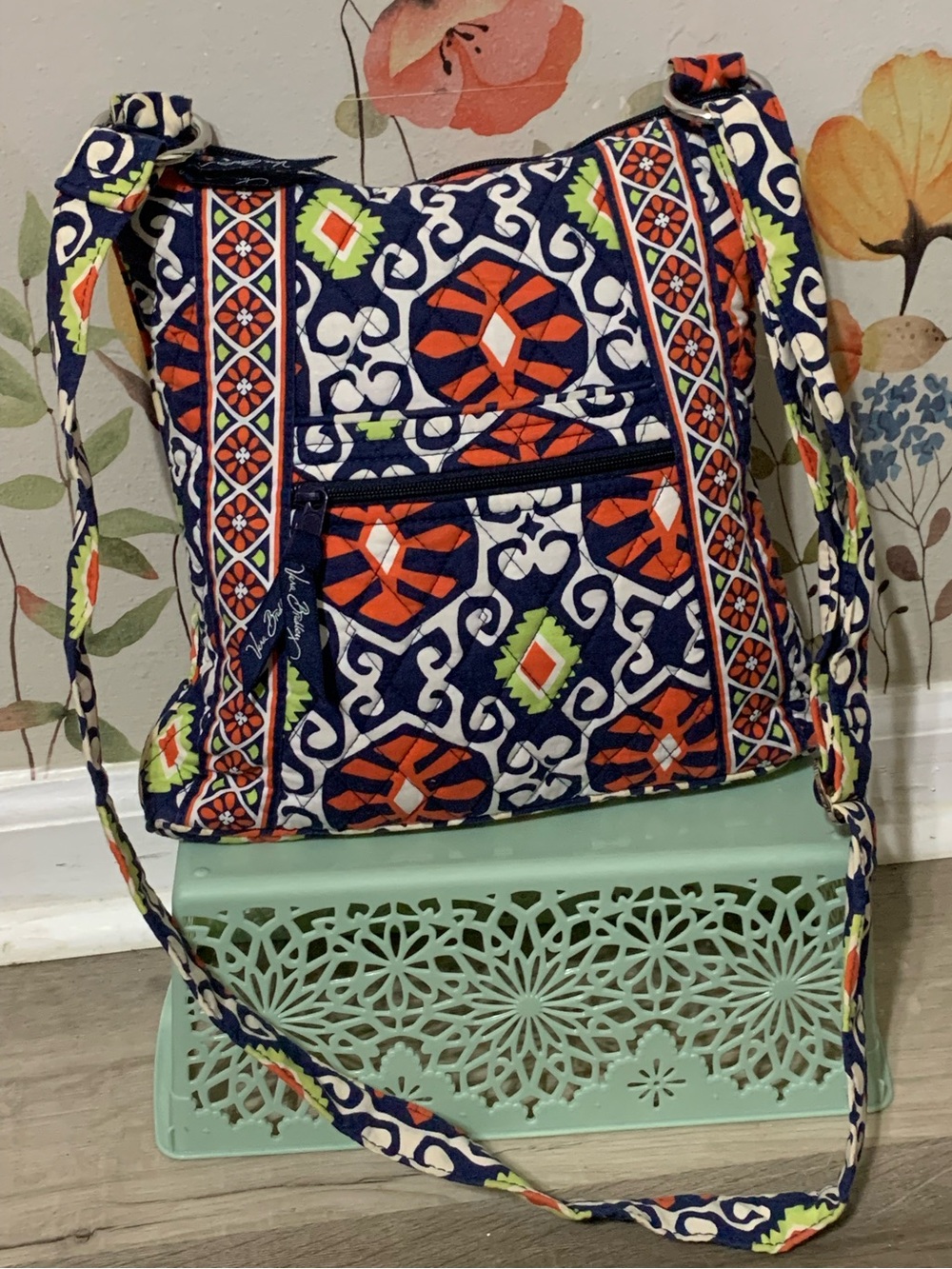 Vera Bradley Sun Valley Hipster Retired Vintage Quilted Tribal Crossbody Bag